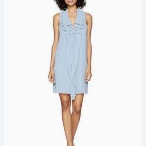 BCBGMaxAzria Light Blue Ruffle Front Mini Dress - Size S - NWT